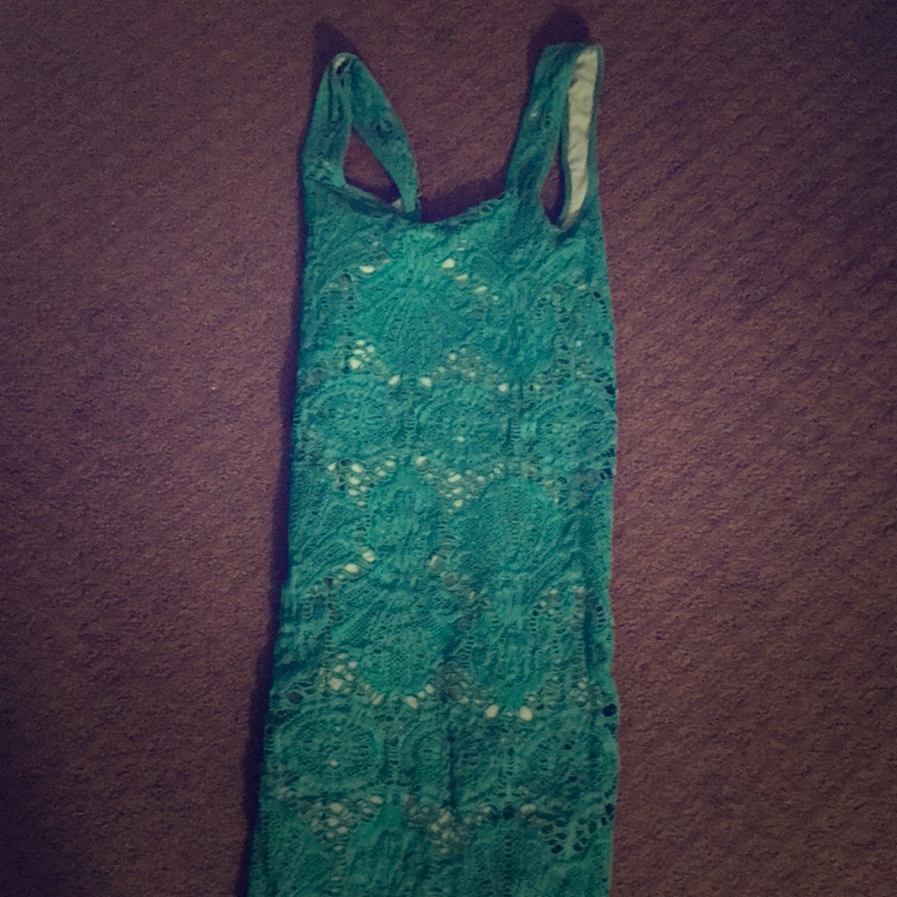Free people bodycon green dress